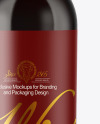 Amber Glass Red Wine Bottle Mockup