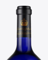 Blue Glass Wine Bottle Mockup