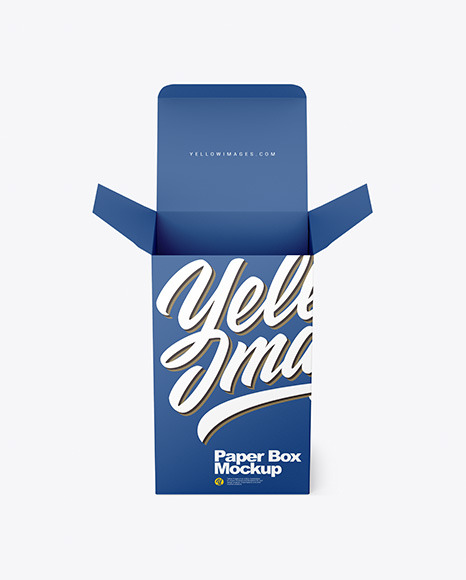 Opened Paper Box Mockup - Carton box
