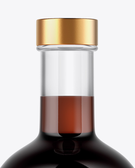 Clear Glass Rum Bottle Mockup