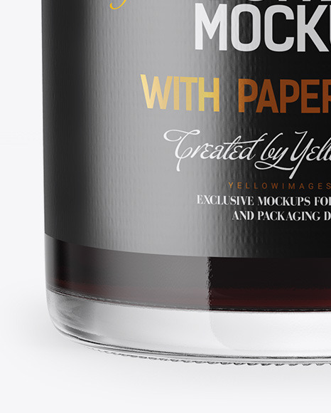 Clear Glass Rum Bottle Mockup