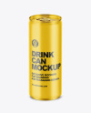 250ml Matte Aluminium Drink Can Mockup