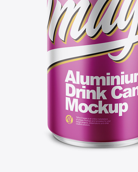 250ml Matte Aluminium Drink Can Mockup