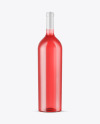 Clear Glass Pink Wine Bottle Mockup