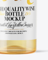 Clear Glass White Wine Bottle Mockup