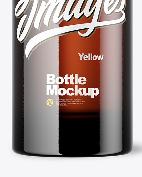 Amber Bottle Mockup Amber Bottle Mockup