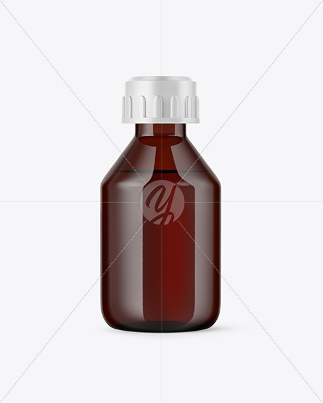 Amber Glass Bottle Mockup