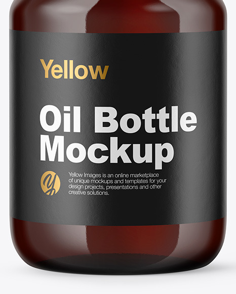 Amber Glass Bottle Mockup Amber Glass Bottle Mockup