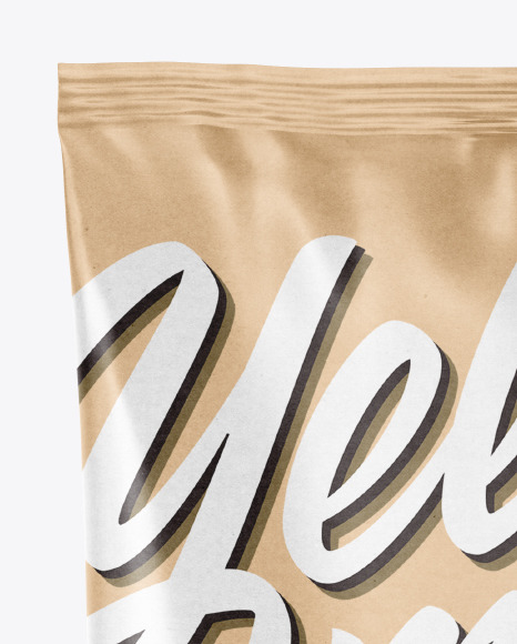 Kraft Paper Snack Package Mockup