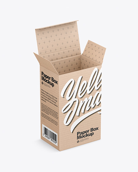 Opened Paper Box Mockup