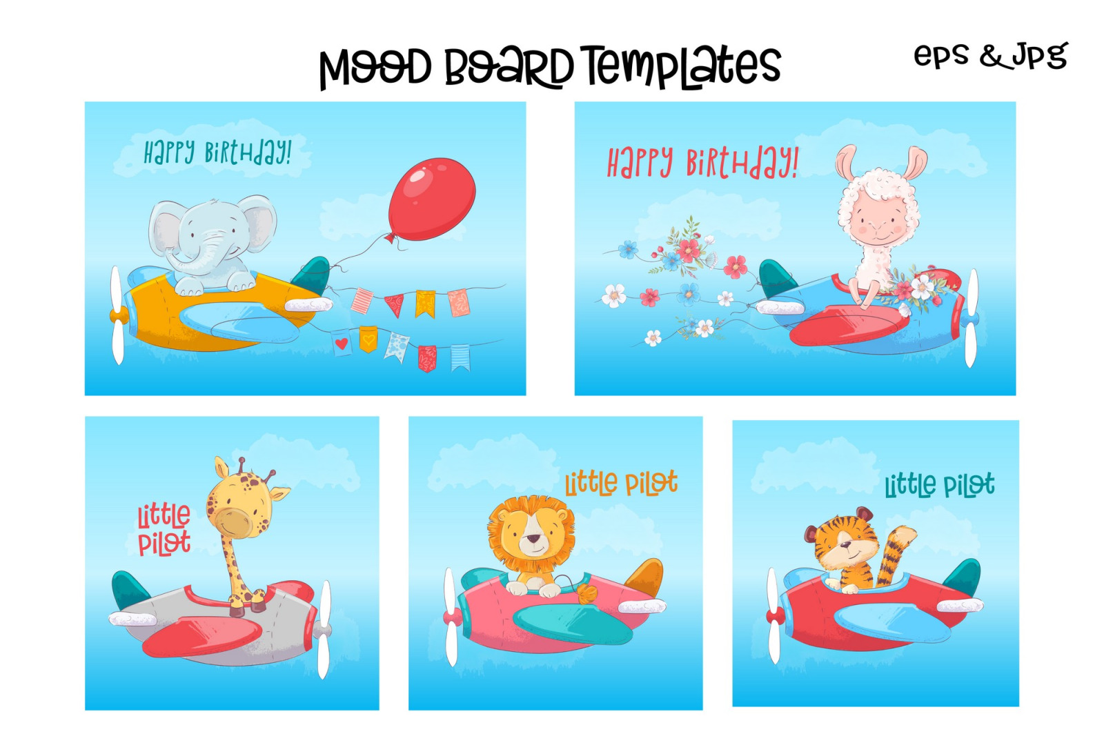 Tropical animals – vector clip art Tropical animals – vector clip art