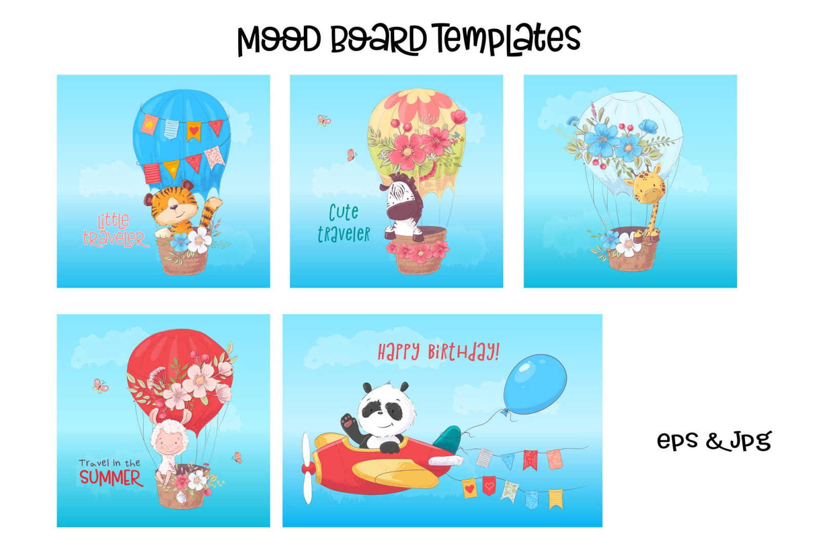 Tropical animals – vector clip art Tropical animals – vector clip art