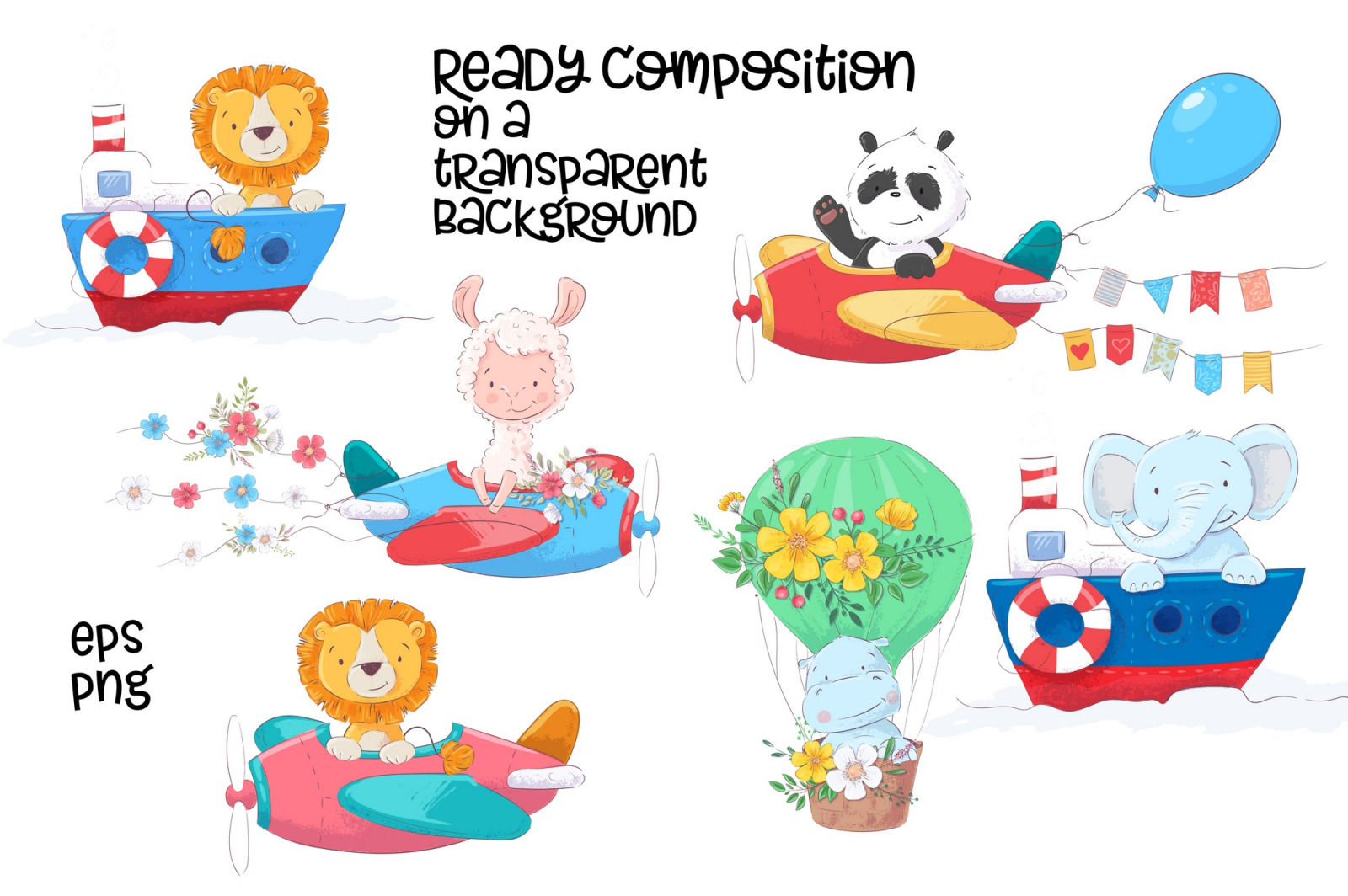 Tropical animals – vector clip art Tropical animals – vector clip art