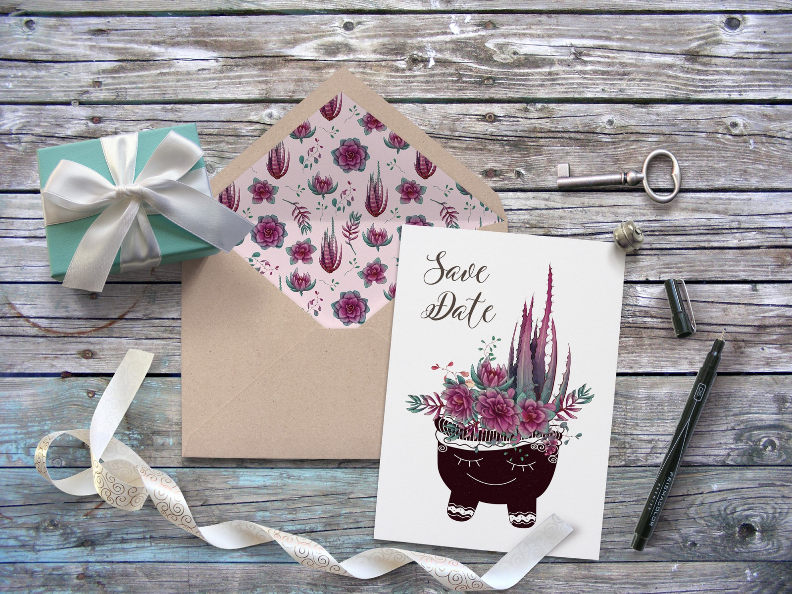 Cacti & Succulents in purple Cacti & Succulents in purple