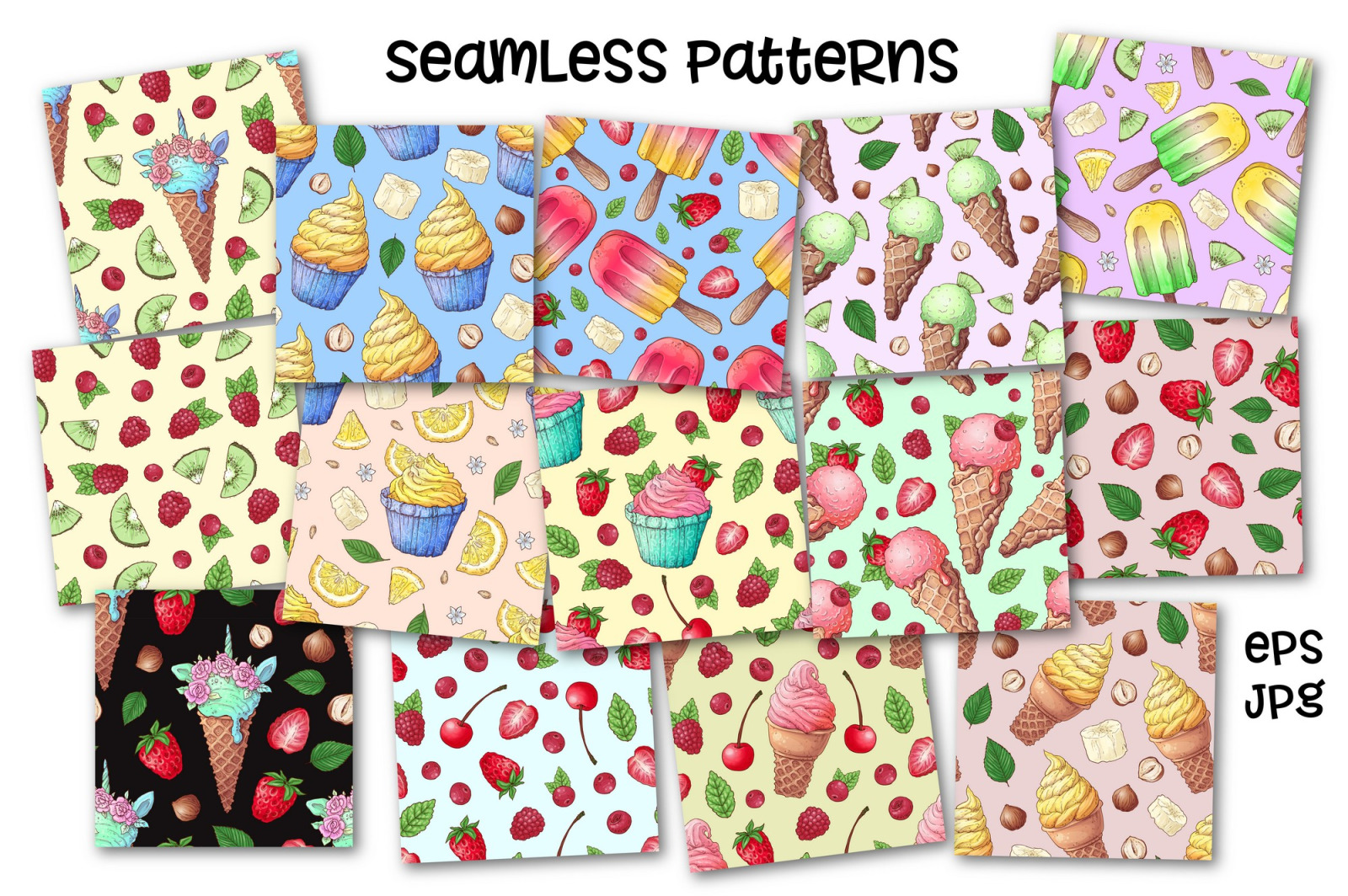 Bright sweets – vector clip art Bright sweets – vector clip art