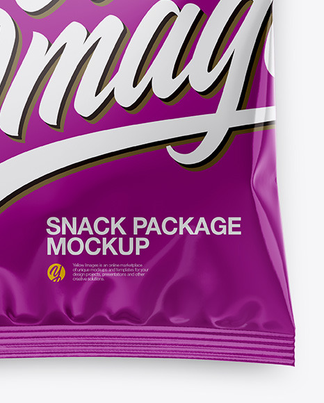 Glossy Snack Package Mockup