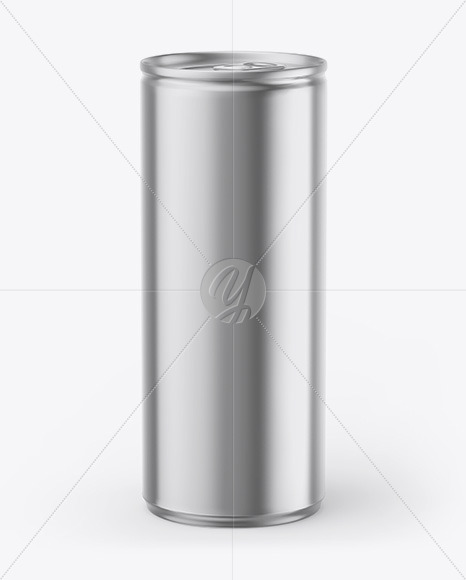 Glossy Metallic Drink Can Mockup