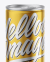 Glossy Metallic Drink Can Mockup