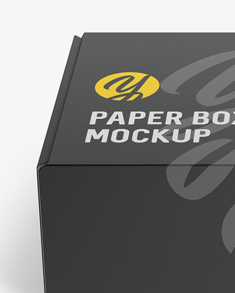 Paper Box Mockup - Front View