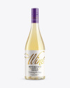 Clear Glass White Wine Bottle Mockup