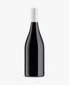 Green Glass Bottle With Red Wine Mockup