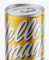 Glossy Metallic Drink Can Mockup