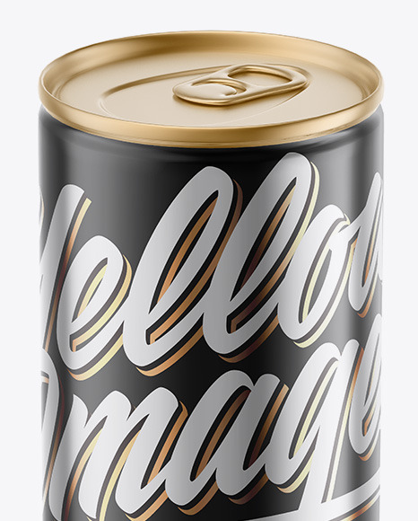 Glossy Metallic Drink Can Mockup