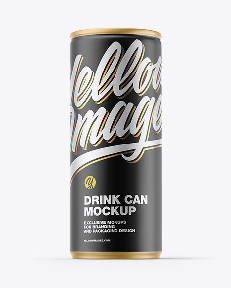 Matte Metallic Drink Can Mockup