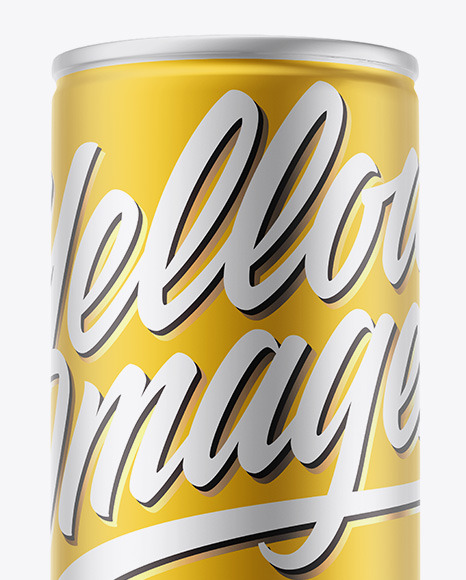 Matte Metallic Drink Can Mockup