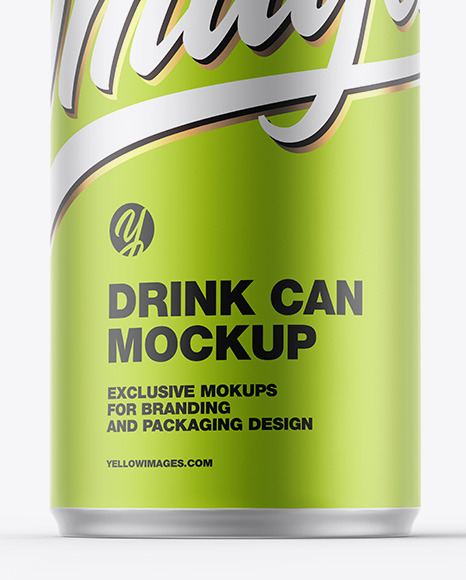 Matte Metallic Drink Can Mockup