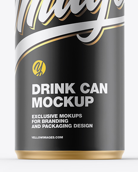 Matte Metallic Drink Can Mockup