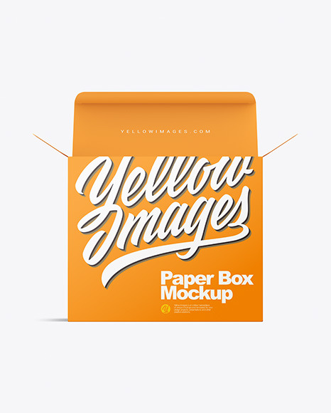 Opened Paper Box Mockup - Carton box