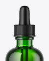 Green Glass Dropper Bottle Mockup