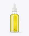 Clear Glass Dropper Bottle With Oil Mockup