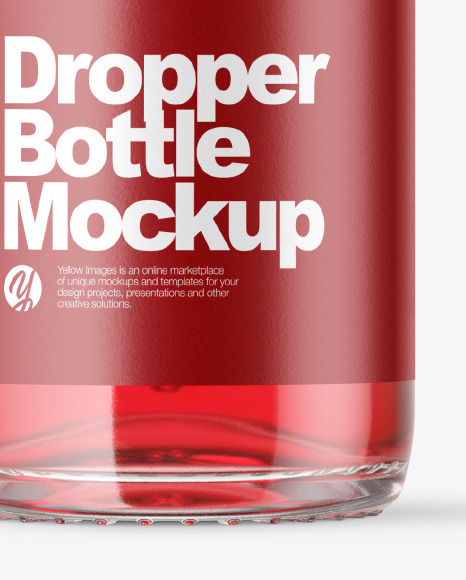 Clear Glass Dropper Bottle Mockup