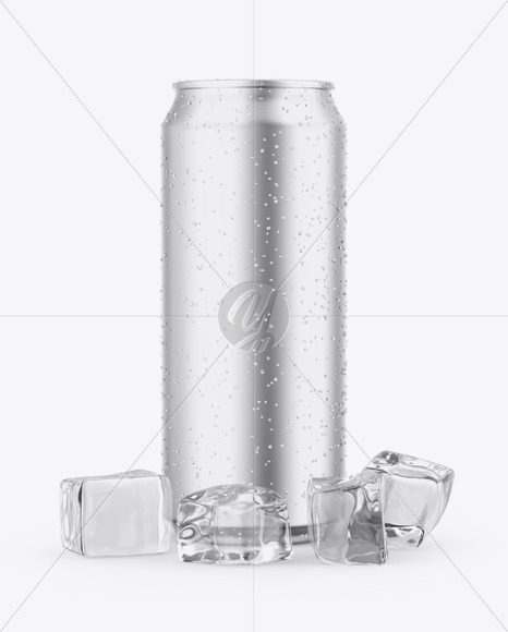 Matte Metallic Can Mockup