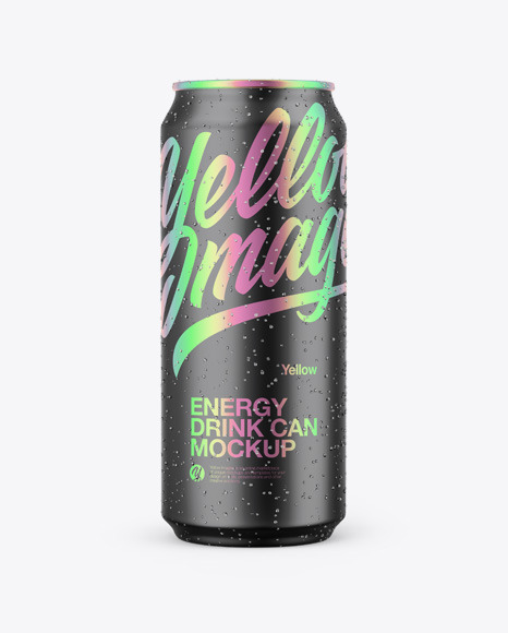 Matte Metallic Can Mockup