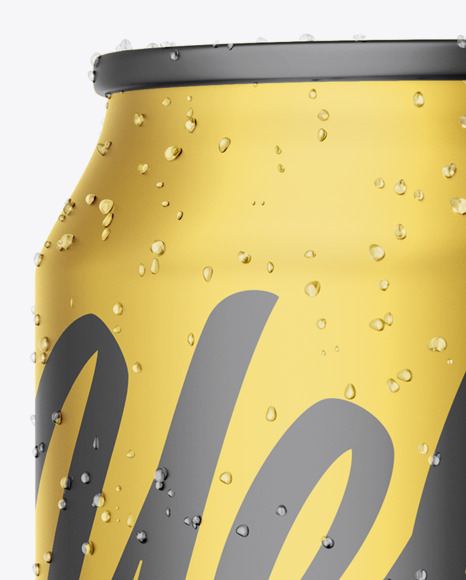 Matte Metallic Can Mockup Matte Metallic Can Mockup