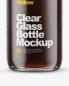 100ml Clear Glass Bottle in Shrink Sleeve Mockup