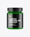 Glossy Plastic Protein Jar Mockup