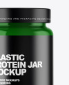 Glossy Plastic Protein Jar Mockup