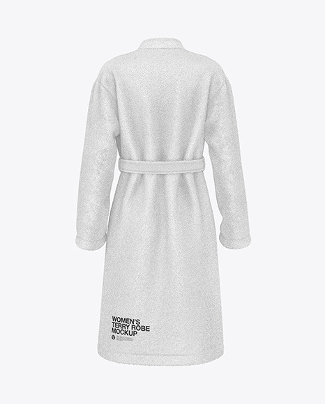 Women's Terry Robe Mockup - Back View