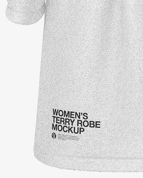 Women's Terry Robe Mockup - Back View