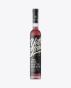 Frosted Glass Botttle with Pink Wine Mockup - Front View