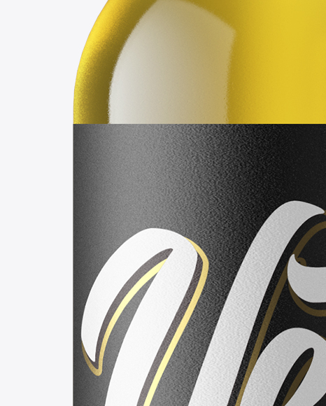 Clear Glass Olive Oil Bottle Mockup - Front View