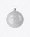 Glossy Christmas Ball Mockup - Front View