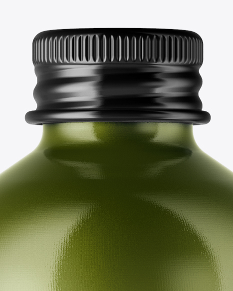 Metallic Bottle With Paper Label Mockup