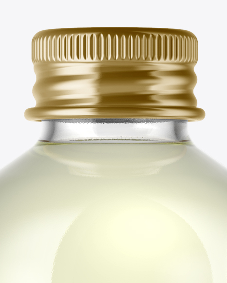 Glass Bottle With Lemonade Mockup