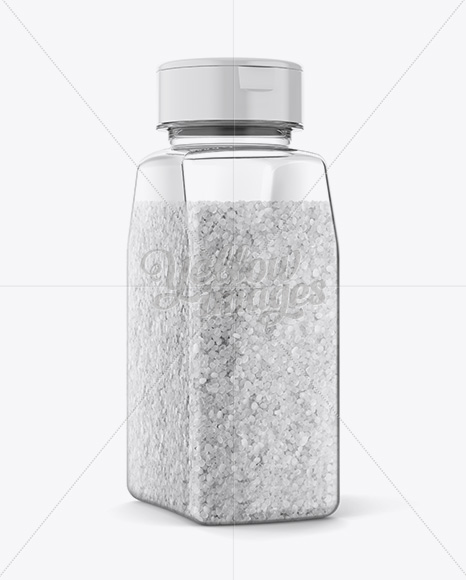 Spice Jar w/ Salt Mockup - Halfside View