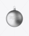 Matte Metallic Christmas Ball Mockup - Front View